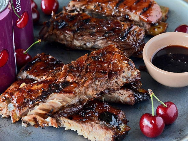 Cherry Cola Barbecue Ribs, Image by Rachel Johnson